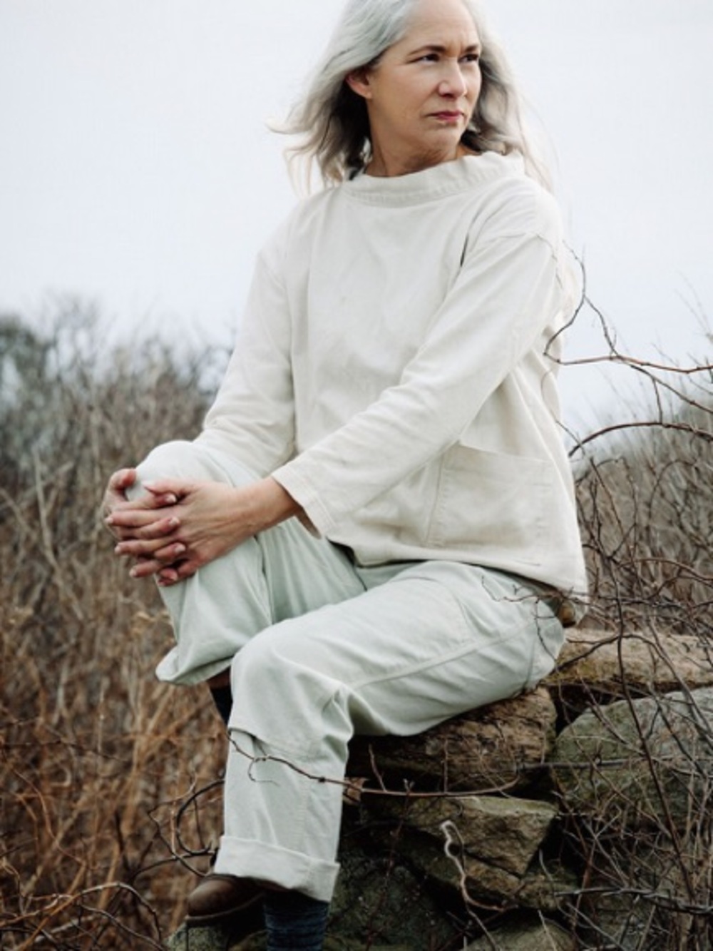 Gamine Quadro Pants - White